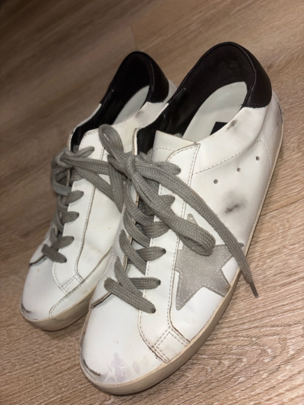 Women's Super-Star with white suede star and black leather heel tab - Picture 4 of 7